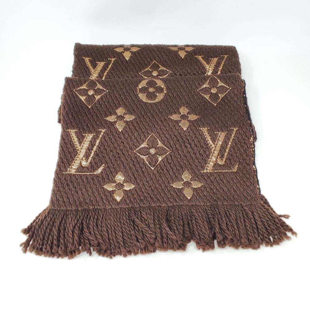 Louis Vuitton Logomania Shine Brown Monogram Scarf - Picture 7 of 13
